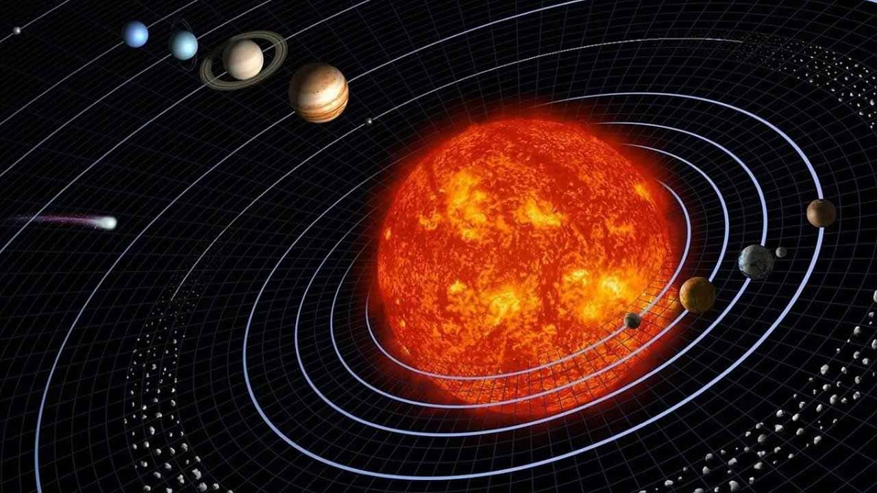 Solar System এক সরত দডব মঙগল শকর শন ও বহসপত গরহ