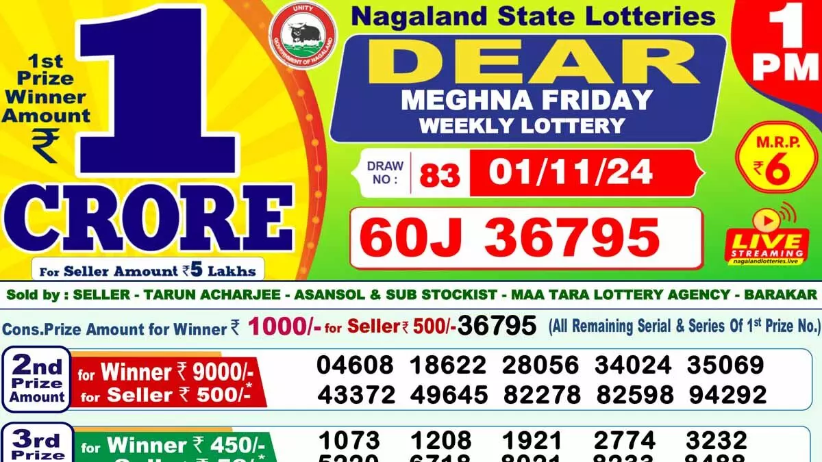 Dear Nagaland Lottery Sambad Result Today