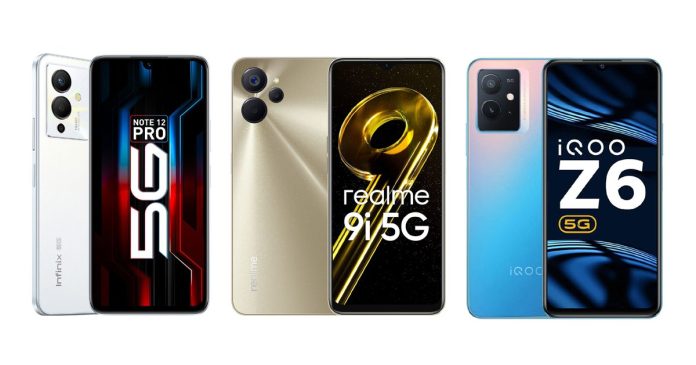 Infinix Note 12 Pro vs Realme 9i 5G vs iQOO Z6 5G Compare which one better