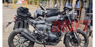 Bajaj Triumph new 350cc Motorcycle spied in India