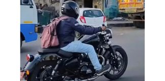 Royal Enfield Super Meteor 650 production ready model spotted