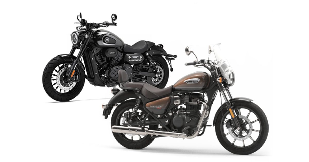 royal-enfield-meteor-350-vs-keeway-v302c-cruiser-price-features-specifications-compared