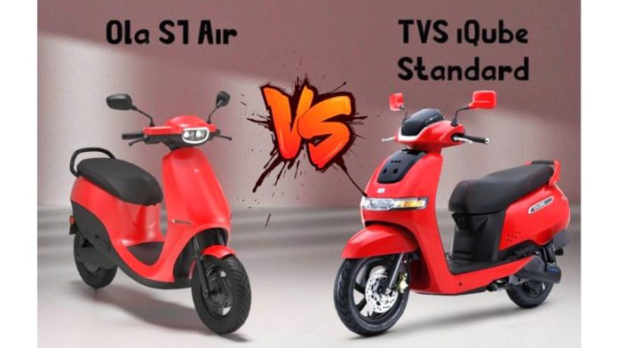 Ola S1 Air vs TVS iQube Standard compared