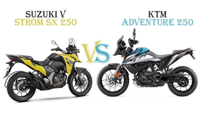 KTM 250 Adventure vs Suzuki V-Storm SX compared