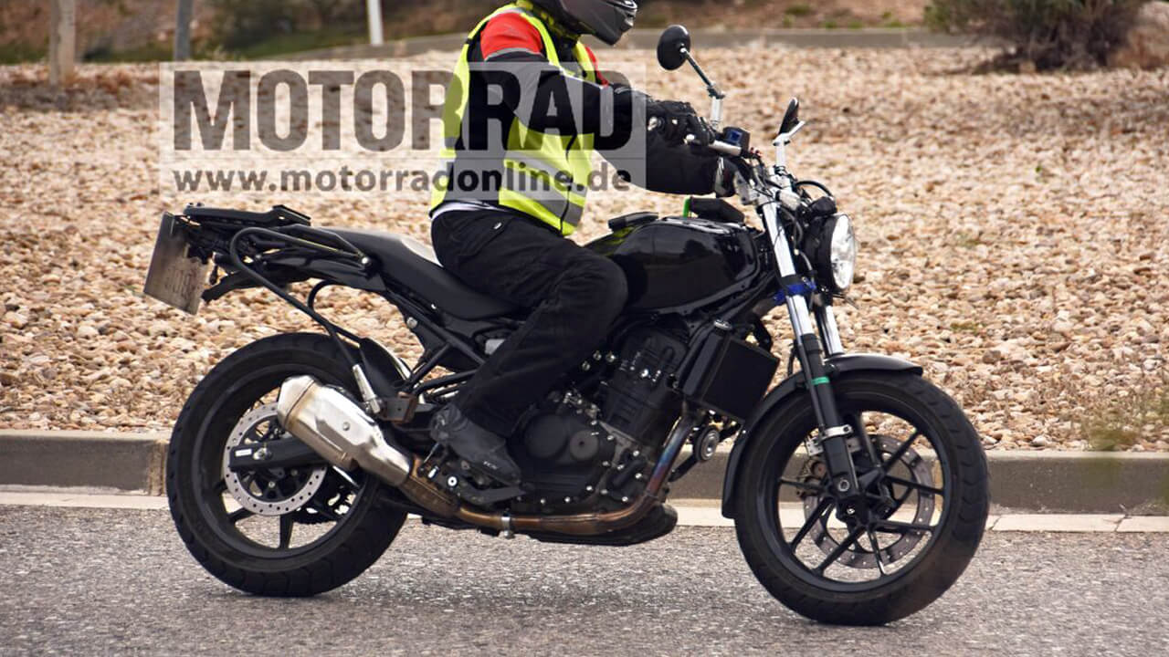 Royal Enfield Scram 450 spied testing images surfaced