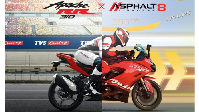 TVS Partners with Gameloft bring TVS Apache RR310