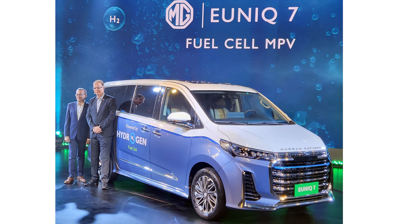 MG showcases Euniq 7 MPV powered by Hydrogen Cell