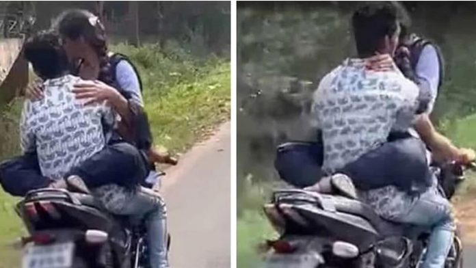 Youth Rides Bajaj Pulsar with girlfriend video