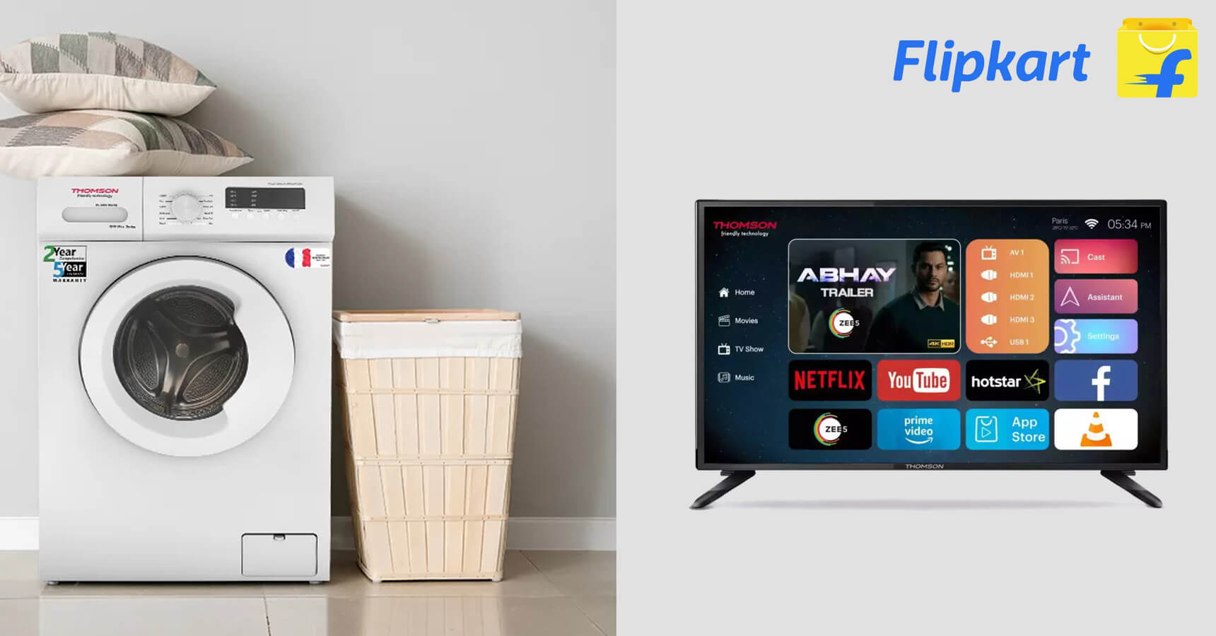 Flipkart Sale huge discount on Smart TV Washing Machines