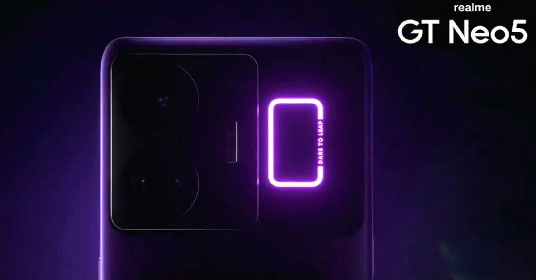 Realme GT Neo 5 Purple led light at back panel