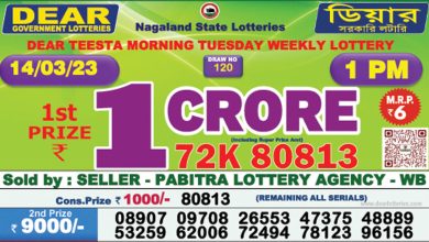 Dear Lottery Sambad Result 14.3.2023 1pm 6pm 8pm