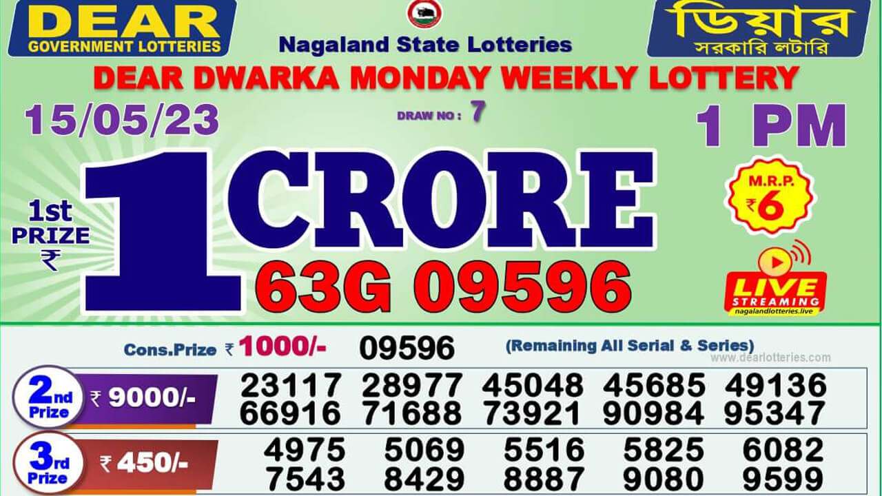 Dear Lottery Sambad Result 15.5.2023 1pm 6pm 8pm: ডিয়ার লটারি সংবাদ রেজাল্ট ১৫ তারিখ