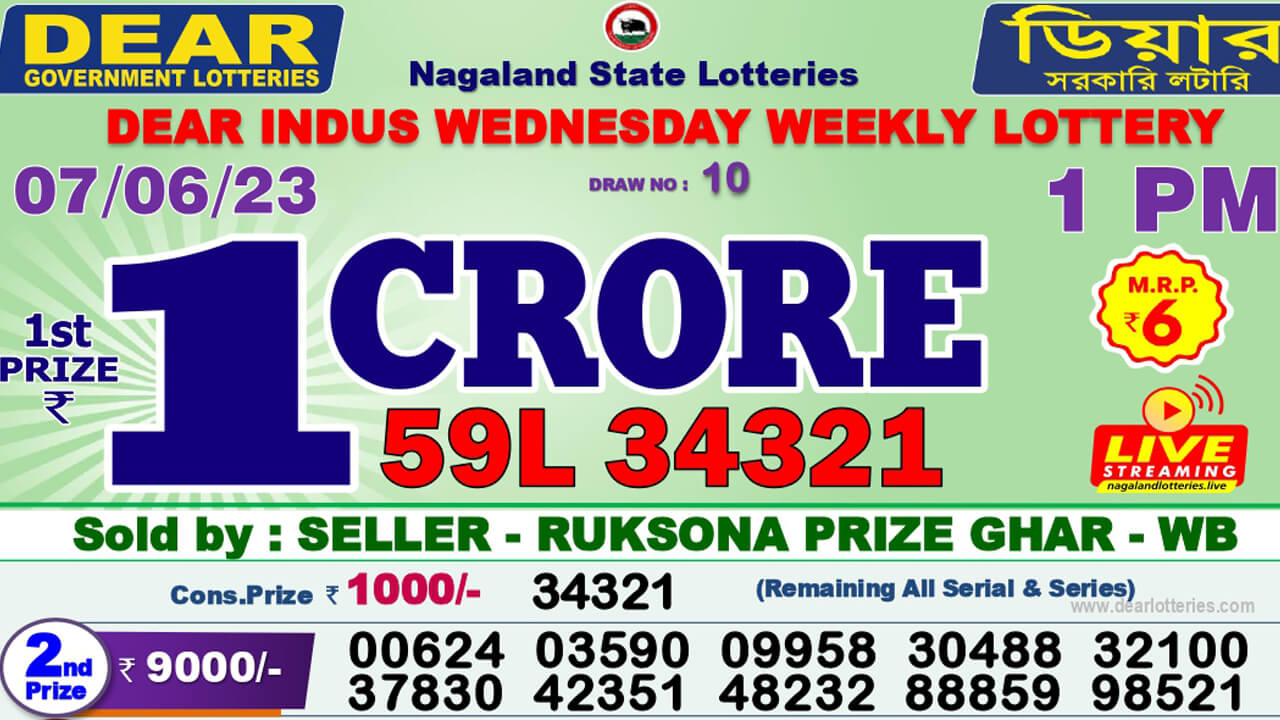 Dear Lottery Sambad Result 7.6.2023 1pm 6pm 8pm: ডিয়ার লটারি সংবাদ রেজাল্ট ৭ তারিখ