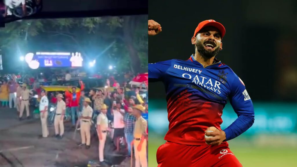 Bengaluru locals celebrate RCB victory against CSK on road 2 am night with fireworks