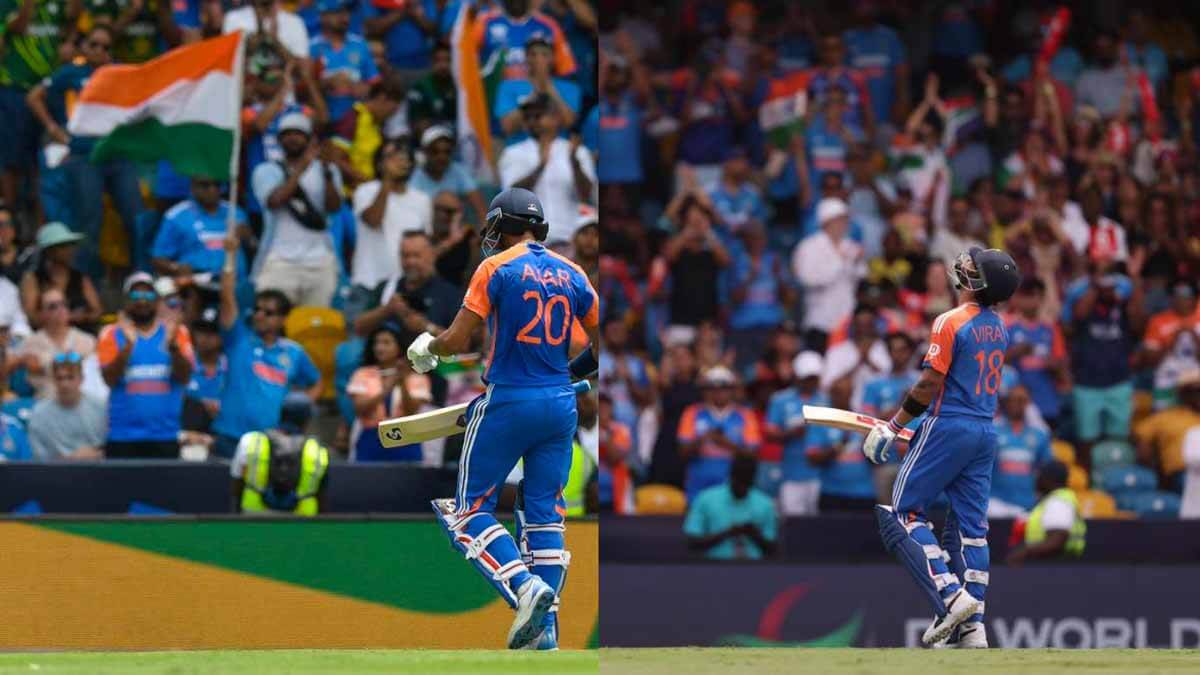 Team India set 177 runs target infront of South Africa with help of Virat Kohli and Axar Patel classic t20 world cup 2024 final
