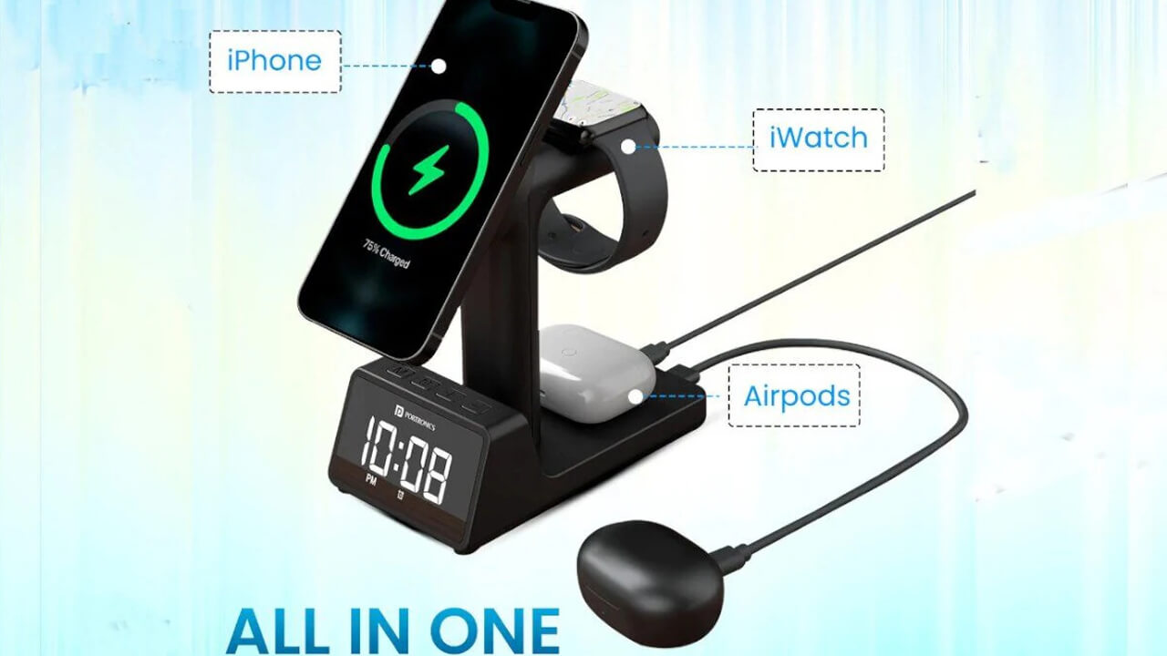 Portronics Bella 2 Wireless Charging Stand Launched 4 Device can be Charge at once check Price