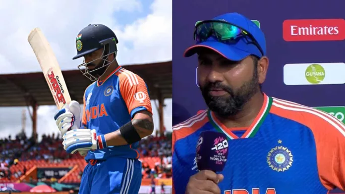 Rohit Sharma give hopeful message about Virat Kohli says He is setting up for Final after India win T20 World Cup 2024 semifinal