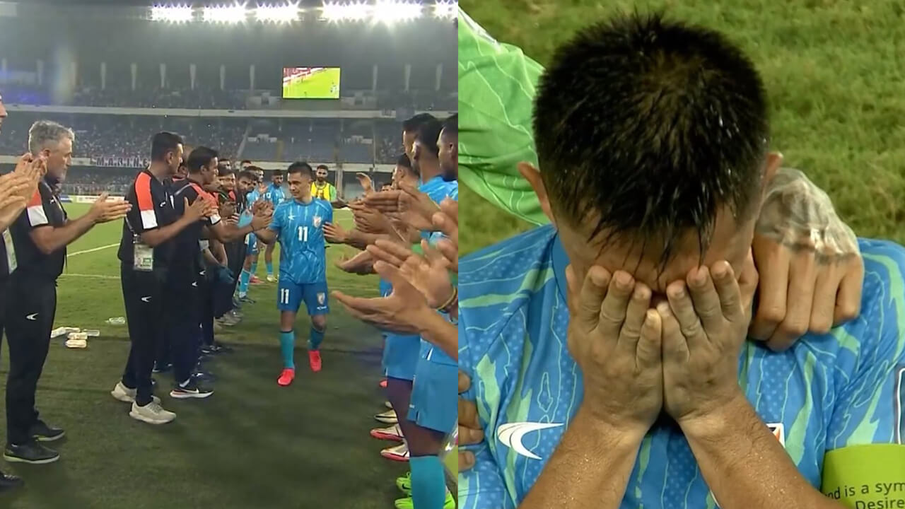 Sunil Chhetri say goodbye by international football with tears in his eyes