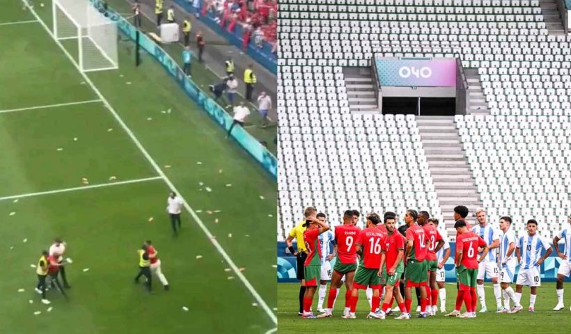 Argentina Lost Against Morocco By 2-1 Goals In The Paris Olympics 2024 After Match Interrupted Due To Fan Invade