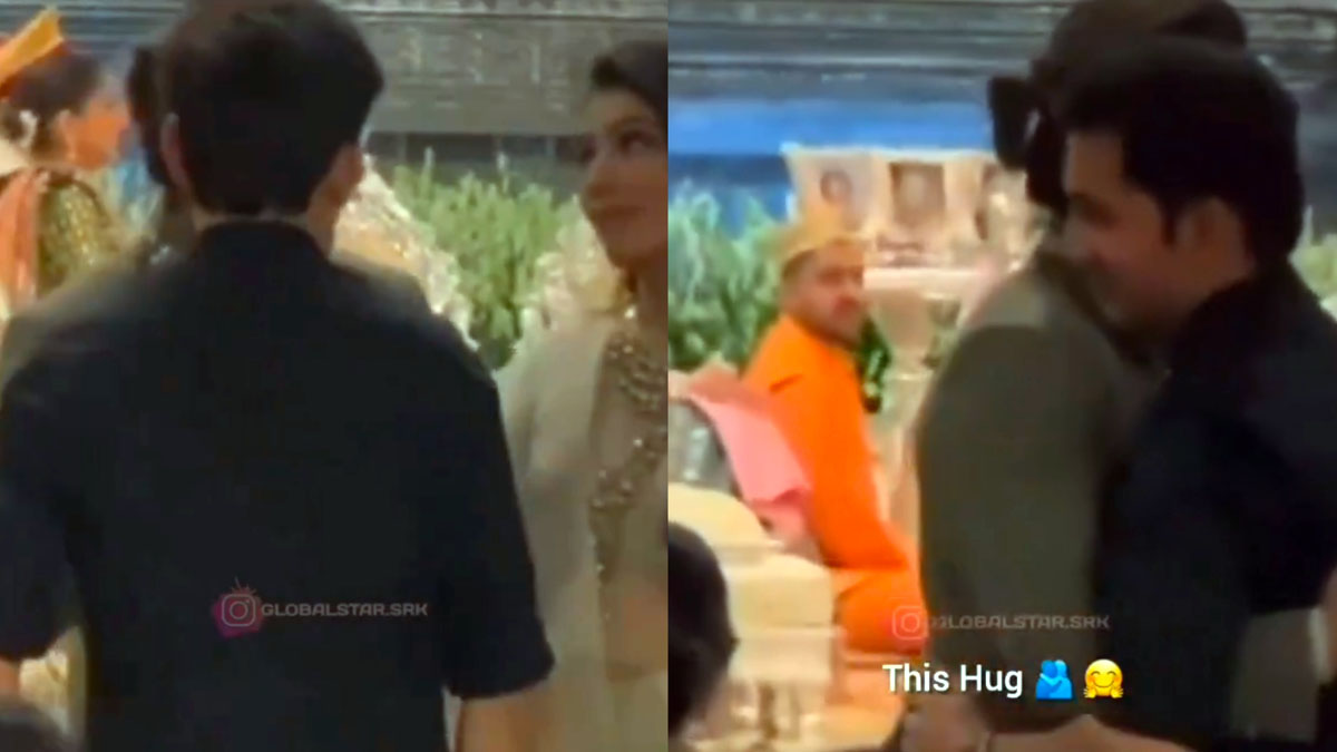 Gautam Gambhir And Shahrukh Khan Exchange Warm Hug With Each Other In Ambani Wedding Party