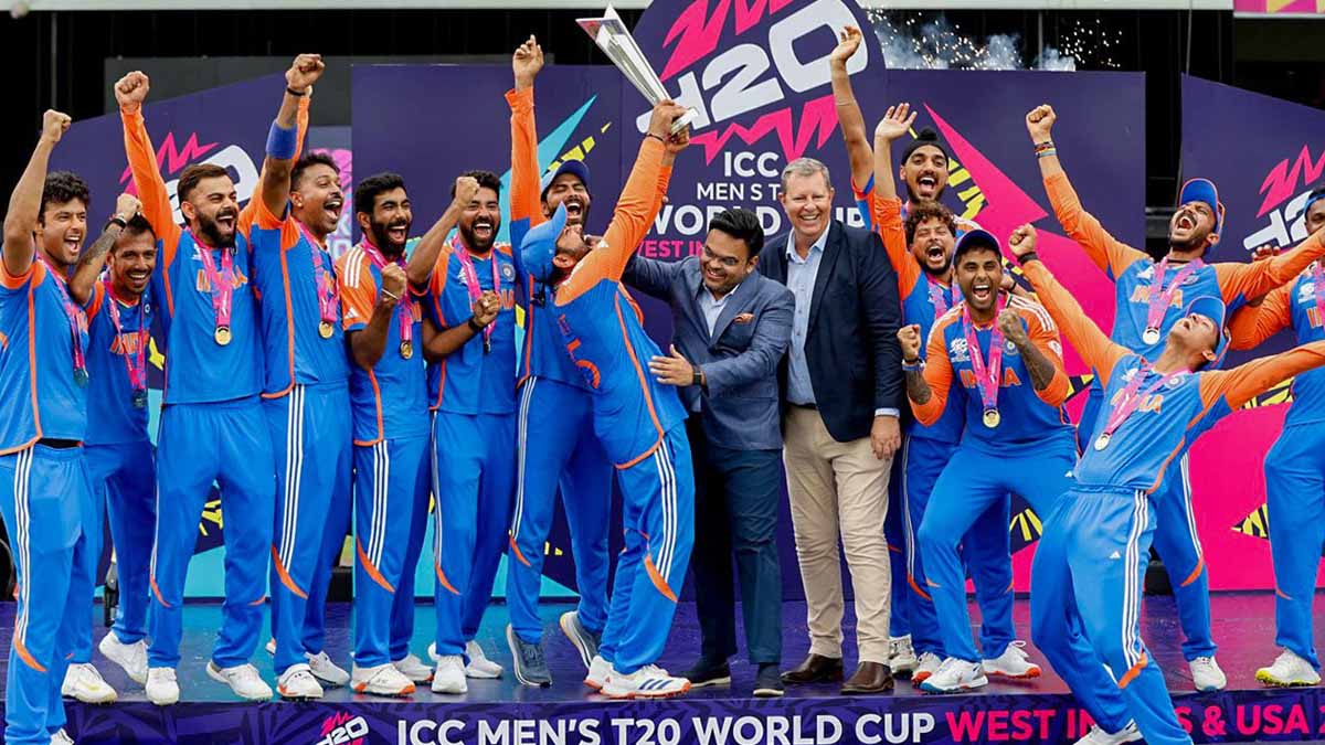 India world cup winning team will reach delhi Wednesday 7.45 pm from carribbean