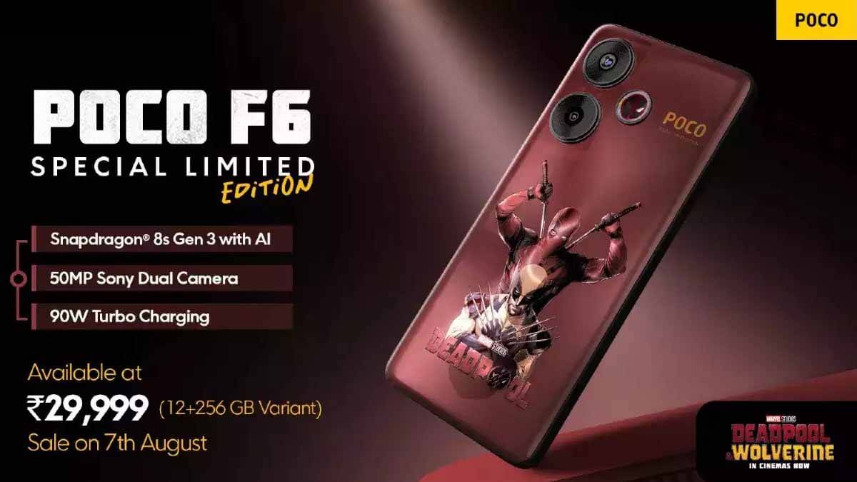 Poco F6 Deadpool Limited Edition First Sale In India Live Today Here Offers Price