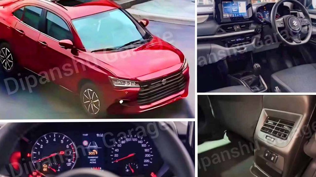 New gen maruti suzuki dzire interior leaked