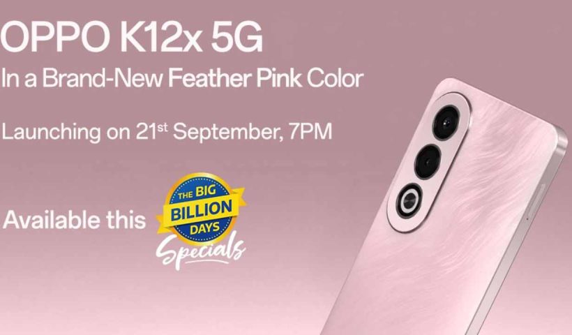 Oppo K12X 5G New Feather Pink Colour Launched In India Will Be Available Flipkart Big Billion Days Sale