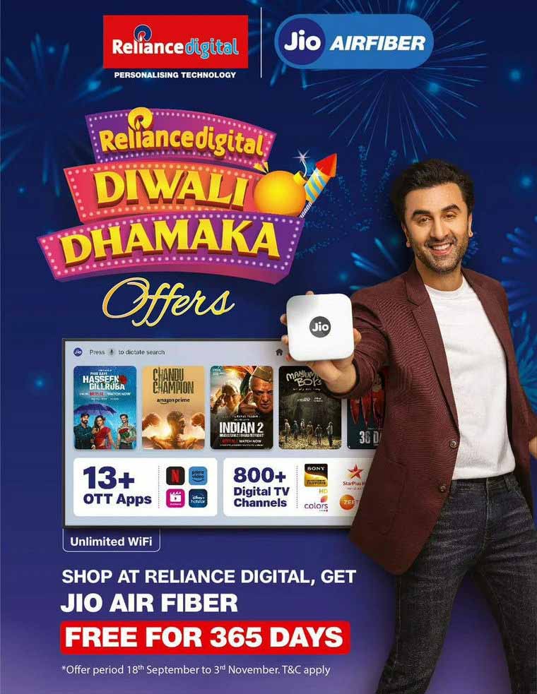 Reliance Jio Announces Diwali Dhamaka Offer