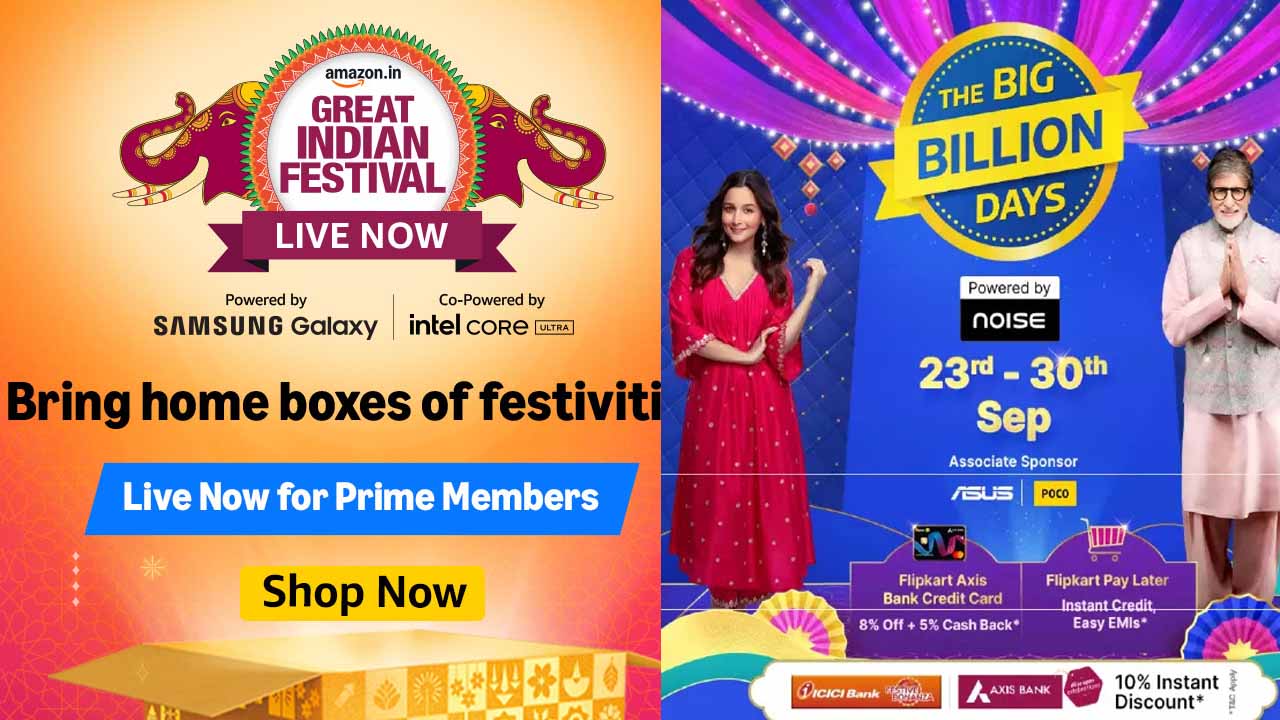 শুরু হয়ে গেল বছরের সবচেয়ে বড় সেল, Flipkart Big Billion Days ও Amazon Great Indian Festival Sale