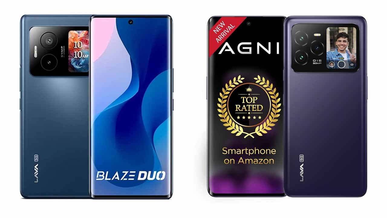 Amazon sale get dual screen lava blaze duo agni 5g Smartphone under rs 15000