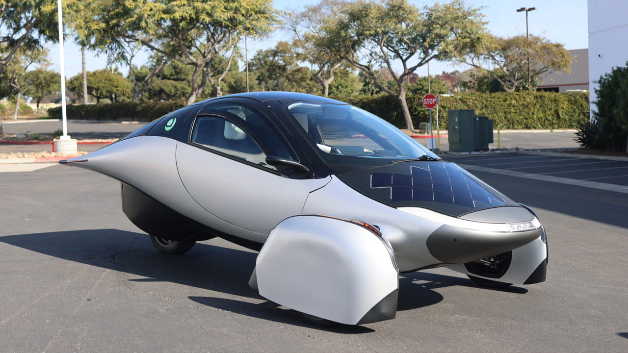 Aptera showcases solar powered electric vehicle at CES 2025