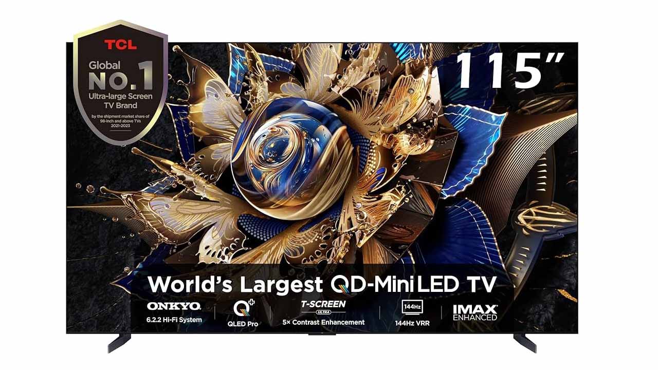 Tcl x955 max world biggest screen smart tv launched in india pre order starts price