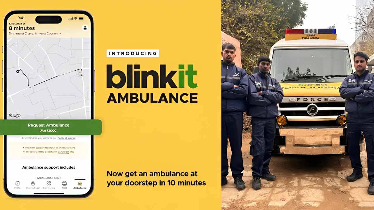 blinkit launches 10 minute ambulance service in gurugram