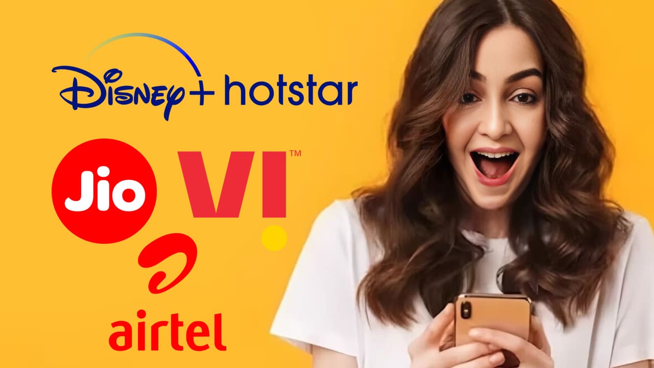 84 days validity recharge plans of jio airtel Vodafone Idea vi with 2gb data Disney plus Hotstar subscription