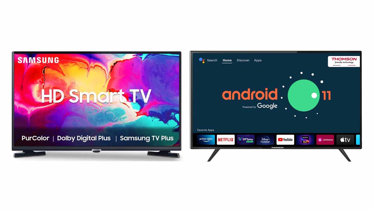 Best smart tvs Samsung xiaomi Thomson under budget price starts rs 12990