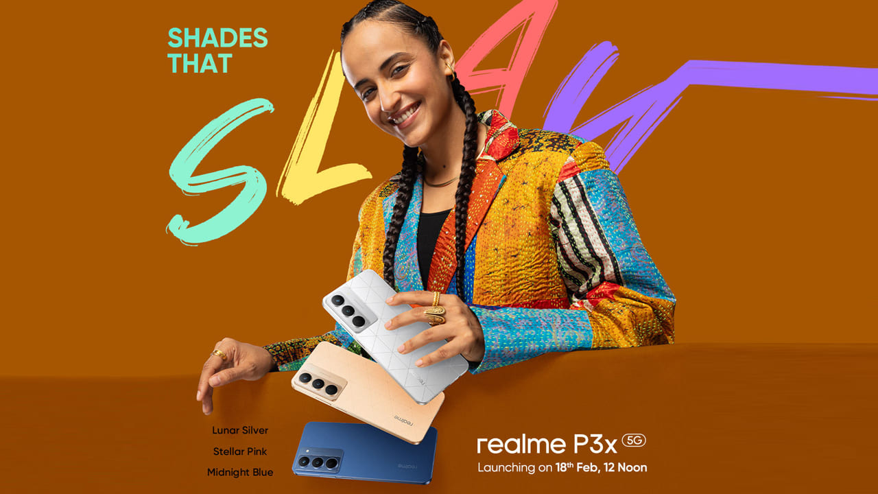 Realme p3x 5g launching with p3 pro In india on 18 February vegan leather back