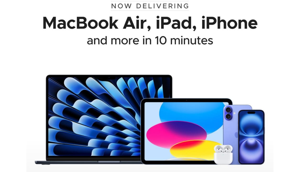 blinkit starts delivery iphones macbooks apple products 10 minutes