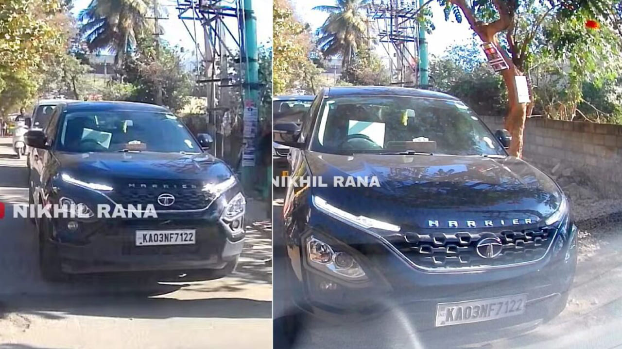 tata-harrier-driver-work-on-laptop-while-driving-watch-viral-video