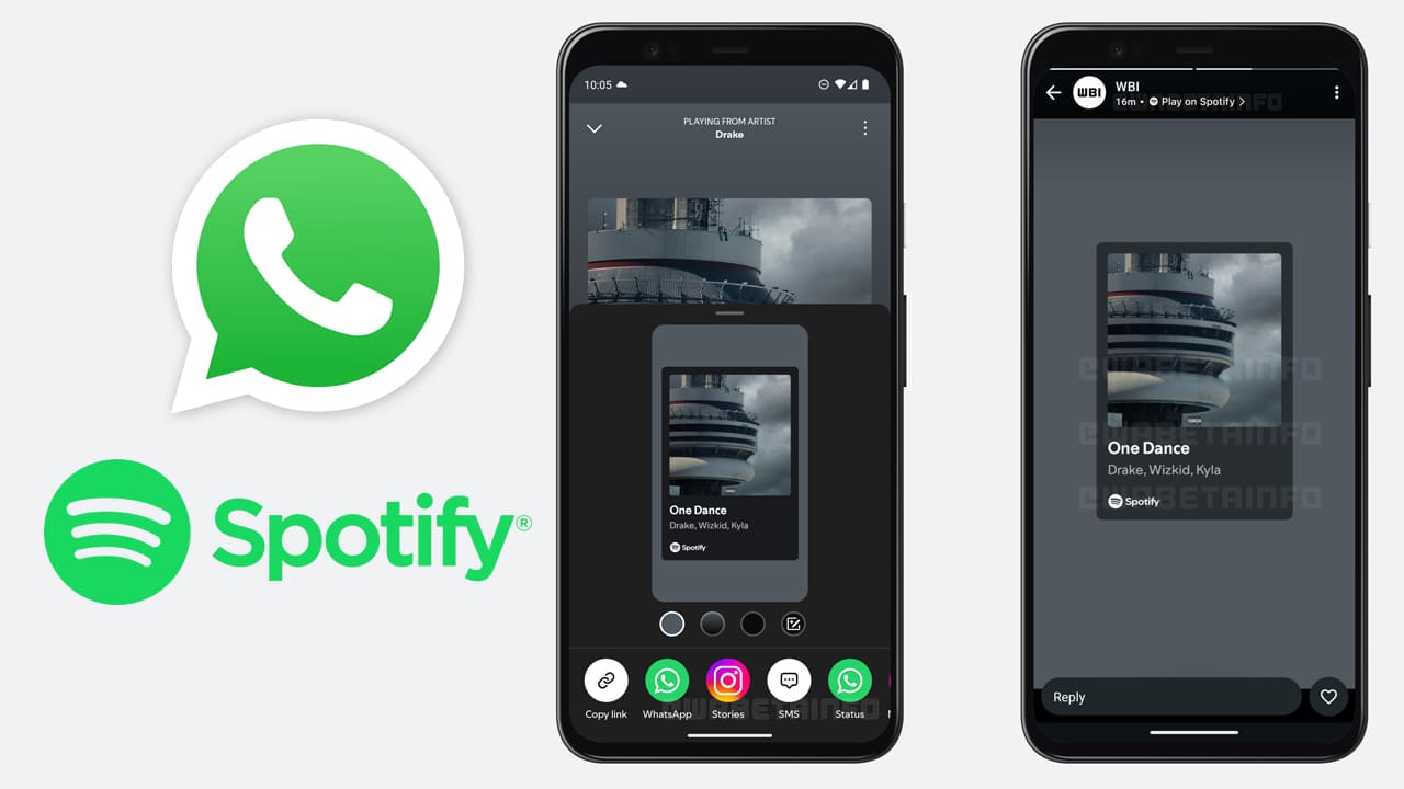 WhatsApp new feature sharing music from Spotify in status updates