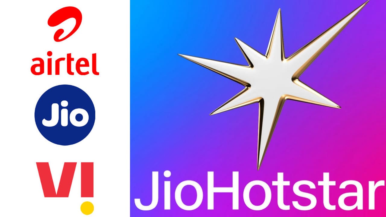 Airtel jio vi cheapest postpaid recharge plan offering free JioHotstar subscription And call and data