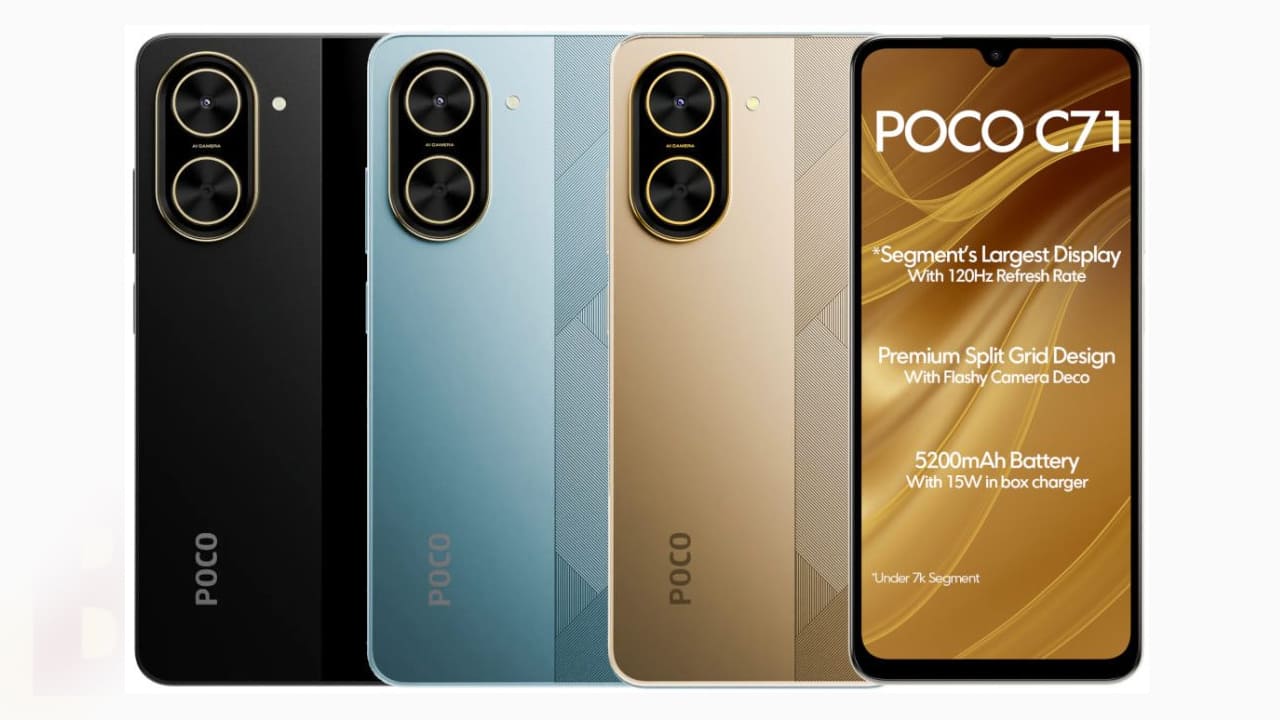 Poco C71 will goes on sale 8 April just at rs 5999 with biggest display 32mp camera