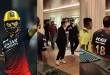 RCB looking for win in chinnaswamy virat-kohli-smiles-at-csk-jersey-wearing-fan-in restaurant