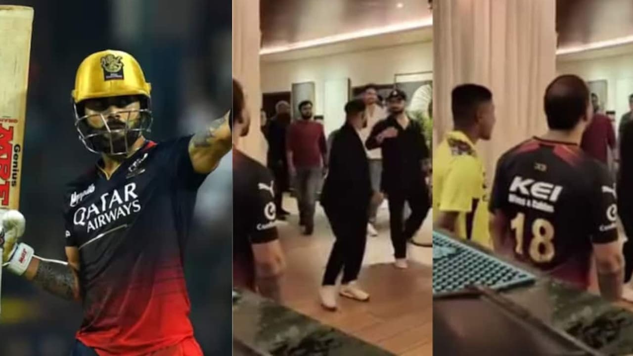 RCB looking for win in chinnaswamy virat-kohli-smiles-at-csk-jersey-wearing-fan-in restaurant