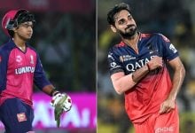 RCB vs rr-vaibhav-suryavanshi-clean-bowled-by-experienced-bhuvneshwar-kumar-after-hitting-two-sixes