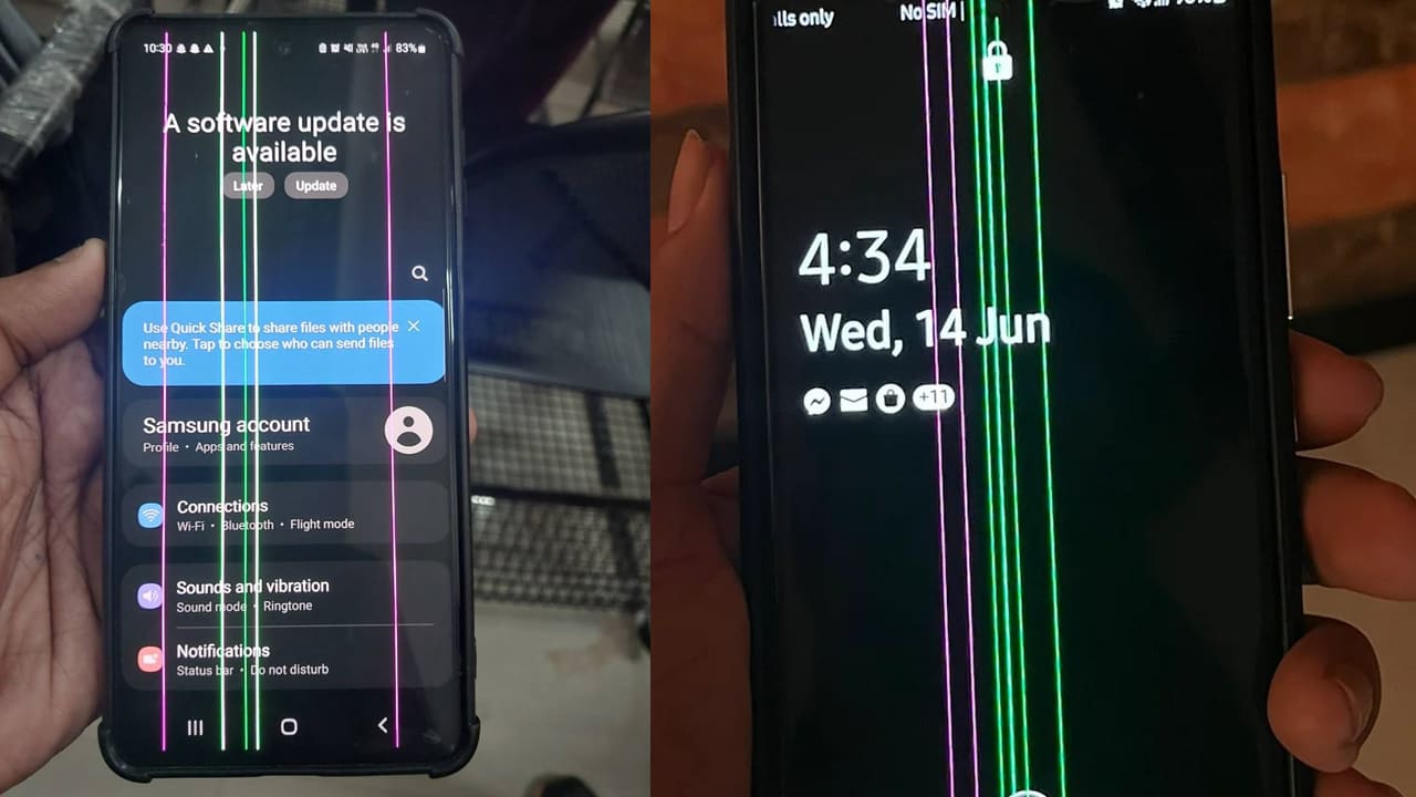 Samsung announced free screen replacement program for selected green line program galaxy smartphones