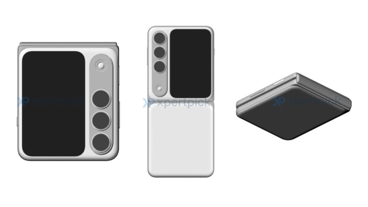 OPPo find n5 flip may launch in 2025 patent filing revealed triple rear camera design render