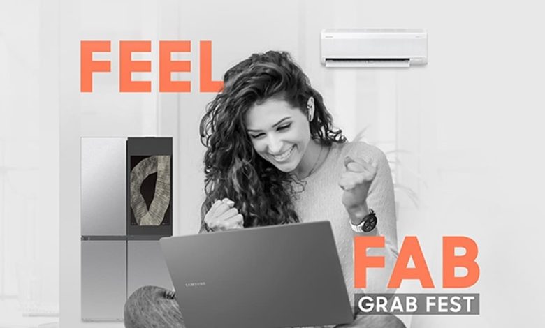 Samsung fab grab fest sale discount up to 65 percent on smartphones laptop refrigerator ac