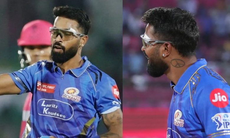 hardik pandya plays with injury 7 stitches vs rr 2025 ipl