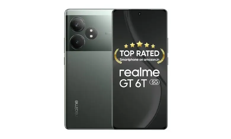realme gt 6t 5g gaming smartphone with 120w charging under 25k amazon deal